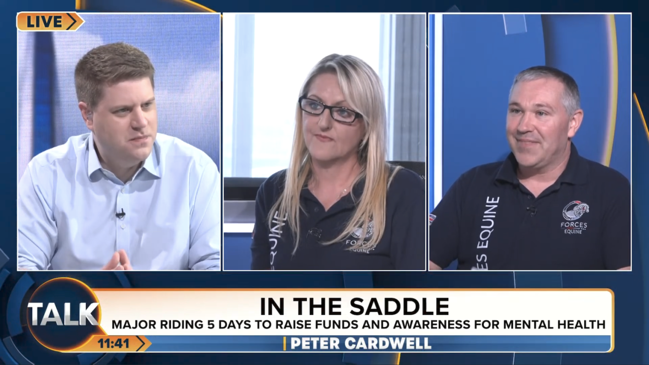TalkTV Peter Cardwell meet Forces Equine Founders